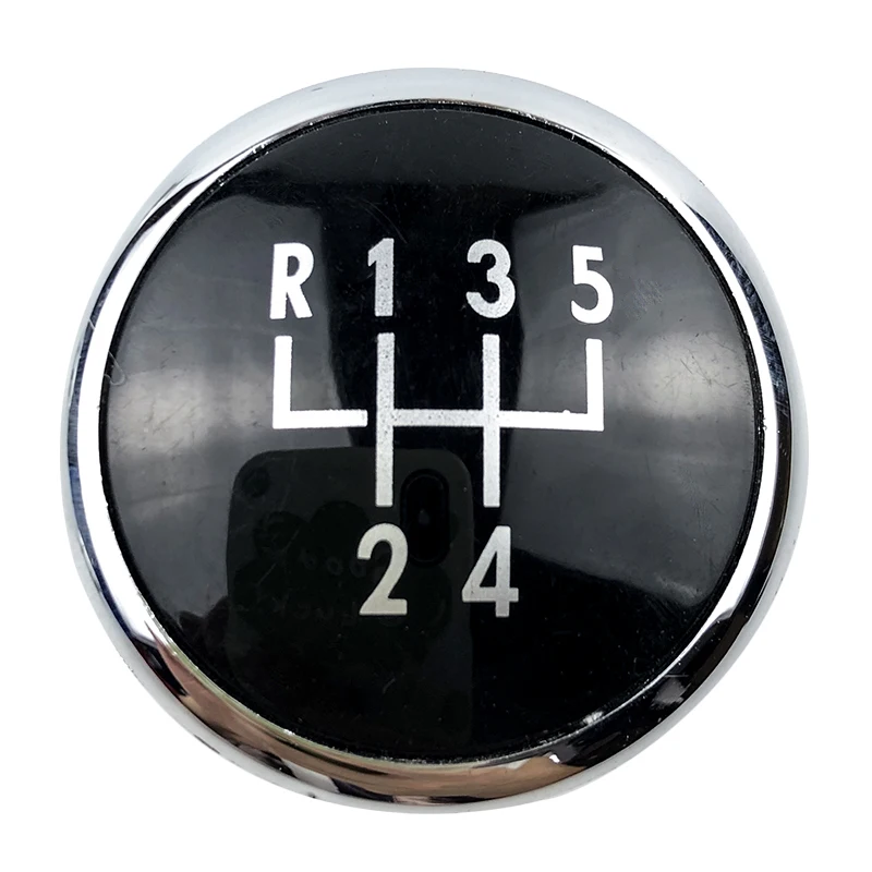 Silver Black Gear Shift Knob Lever Shifter Emblem Cap Cover For VW Polo 9N 9N2 GTI 2002 2003 2004 2005 2006 2007 2008 2009 2010