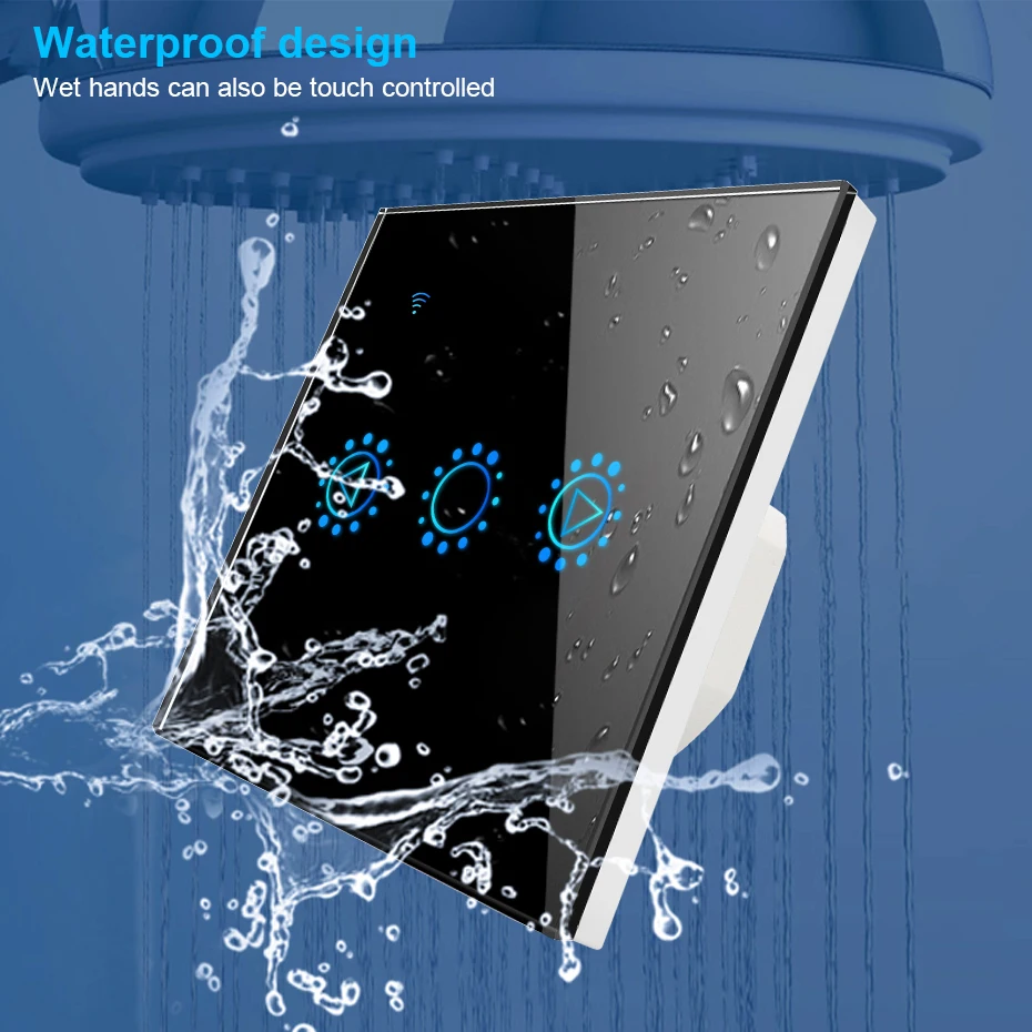 EU/US/UK WiFi Dimmer Switch Smart LED Light 110V 220V Touch Glass Panel Timer Dimmable APP Control Compatible Alexa Google Home