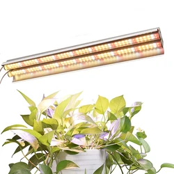 Full Spectrum LED Grow Lights, Lâmpada Crescente, Iluminação, Tubo Duplo, Planta Lustre, Plantas de Interior Hidropônicas, 50cm, 200W