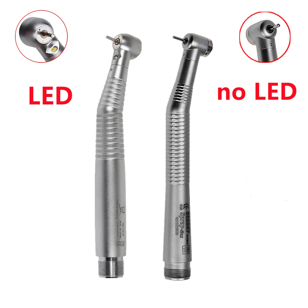 Dental high speed hand piece LED (NO LED) 2 Hole Triple/ Single water spray Spring Handpiece Standard /Big Head Push Button