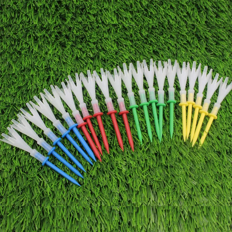 CRESTGOLF 70mm/83mm Golf Tees Polypropylene Golf Plastic Tees Golf Accessories Multi Color 20pcs/Pack