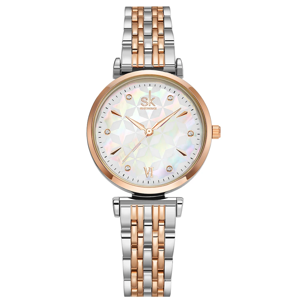 Shengke Brand Luxury Bracelet Women Watch Rosegold Wristwatch for Women Japanese Quartz Original Design Watch Relogio Feminino