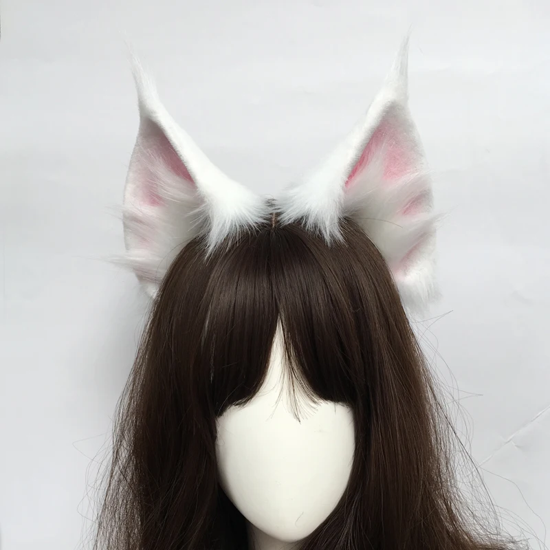 Nieuwe Hand Made Cat Vos Lol Ahri Cosplay Diy Oren Hairhoop Haarbanden Hoofddeksels Voor Kostuum Accessoires