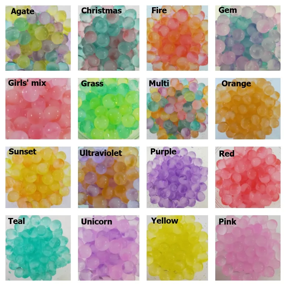 3D Water Beads 600pcs Growing Balls Soil Crystals Bio Gel Beads For Kids Tactile Sensory Toys Plants Home Decor