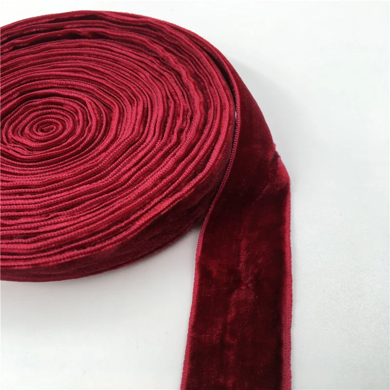 6/9/25mm Double Face Nylon Wine Velvet Ribbon Wedding Party Decoration Handmade Gift Wrapping t DIY Christmas 1/3/5Yard