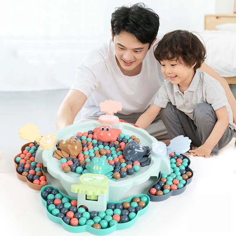 

Eat Ball Frog Board Game Multiplayer Competitive Race Interactive Toy Hungry Frogs Eating Beans Parent-Child Game Toy