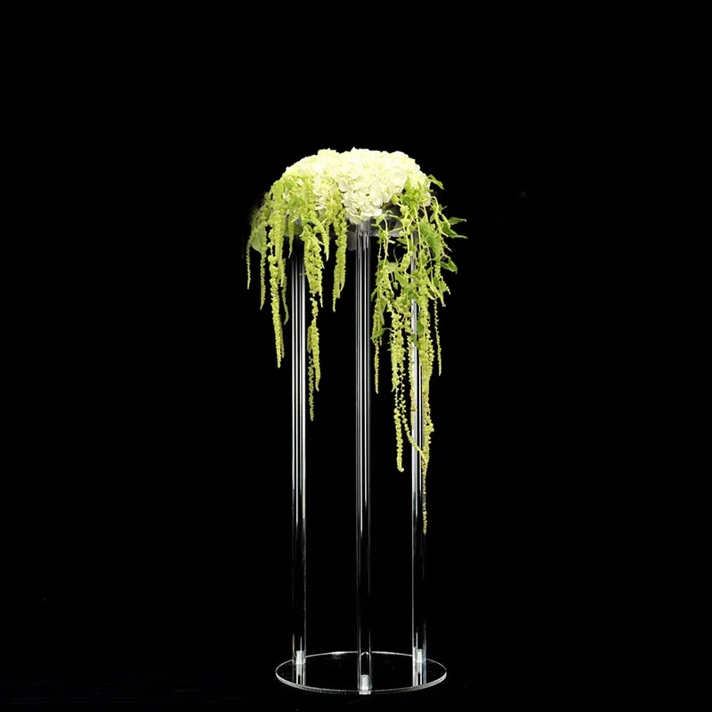 Flower Rack 40/ 60 /80 /100 CM Tall Acrylic Road Lead Wedding Centerpiece Event Party Flowers Stand Tabletop Decoration