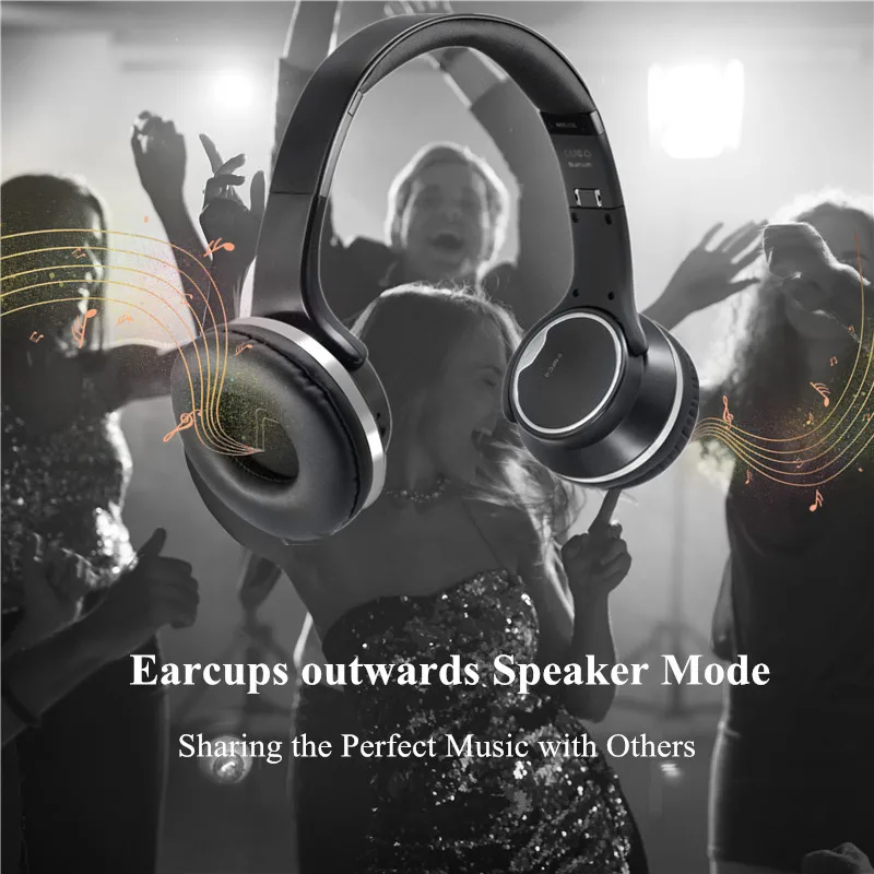 Беспроводные наушники 2 в 1, складные NFC Hi-Fi стереонаушники SODO, Bluetooth-совместимые наушники 5,0 с микрофоном, поддержка TF/FM