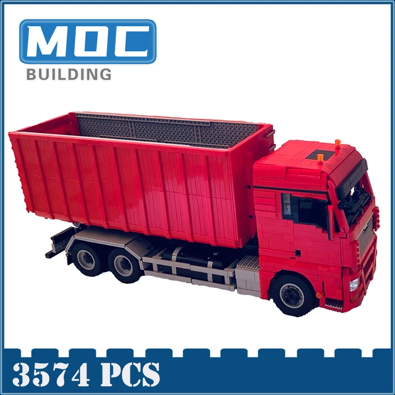 Hooklift Truck MOC Building Blocks Technology Bricks RC City Cars Construction Model DIY Education Assembly Toys Xmas Gifts