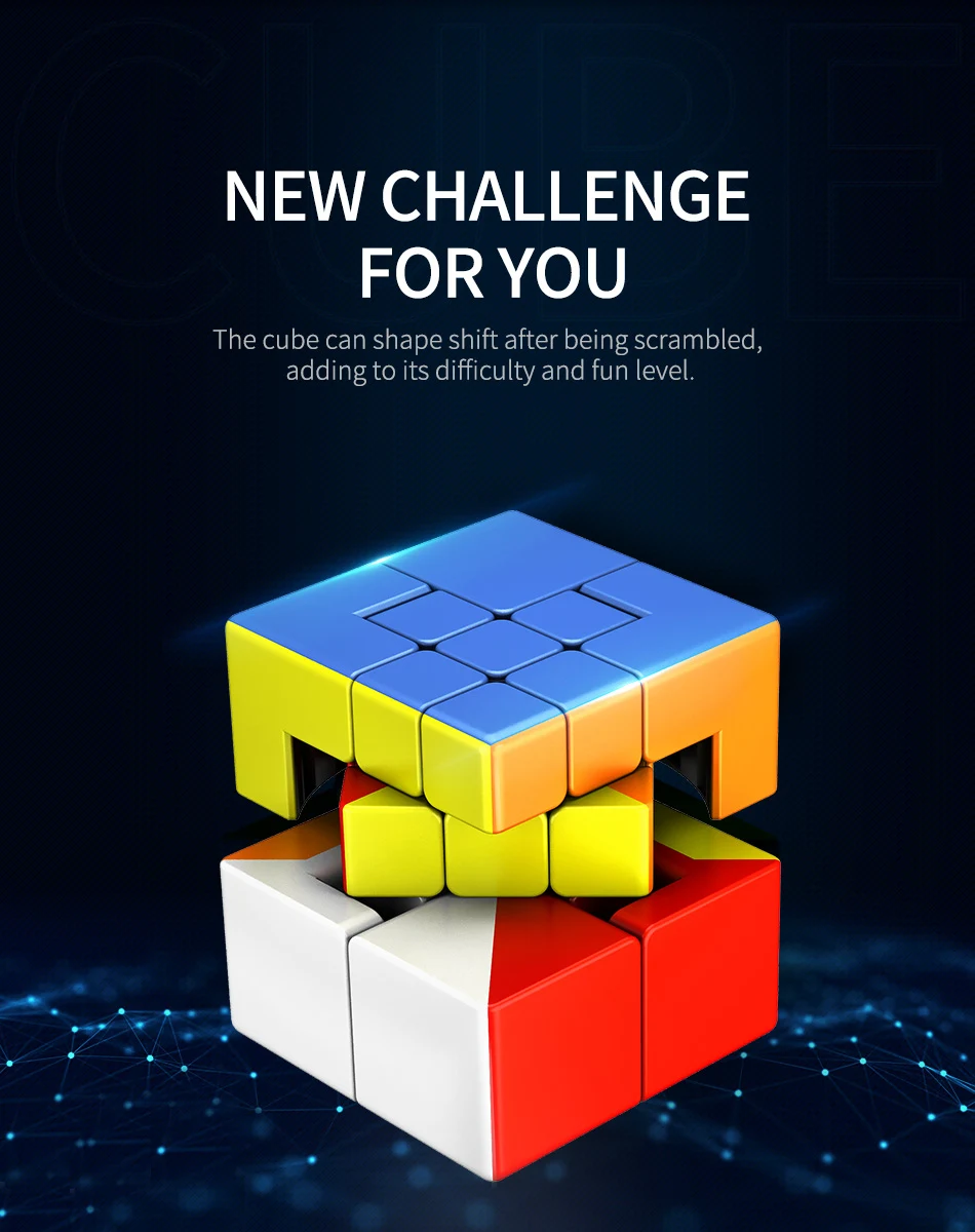 MoYu Puppet 2x2 3x3 Bandaged Magic Cube Meilong 2x2x2 3x3x3 Cubo Magico Mixup Speed Cube Puzzle Challenge Kinderspielzeug Neueste 2020 – Detail 2