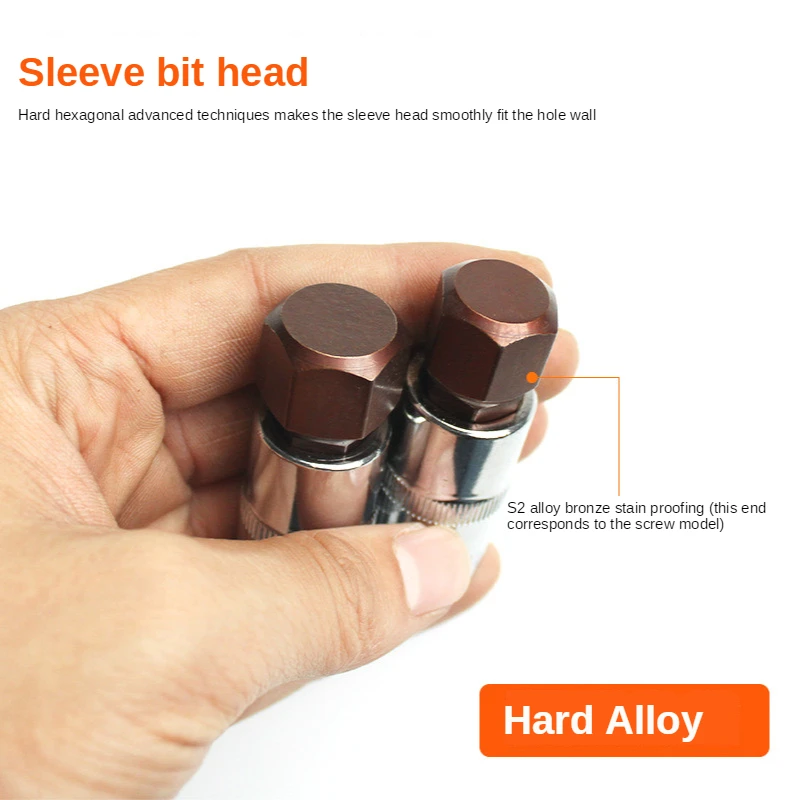 S2โลหะผสม Hex Bit ชุดไขควงหัวแฉก60/100มม.1/2 "Square Impact Driver ประแจเครื่องมือไขควงหัวประแจ