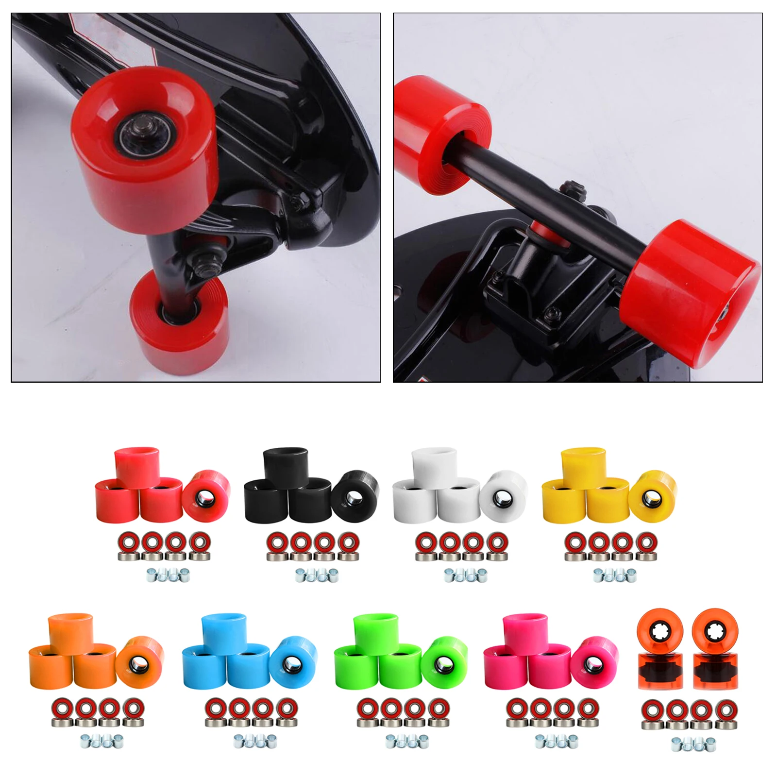 4 قطعة عجلات التزلج عجلات التزلج الطريق تزلج 78A في الهواء الطلق التزلج تحمل عجلات كروزر 60 مللي متر المبحرة الشارع عجلات بولي PU