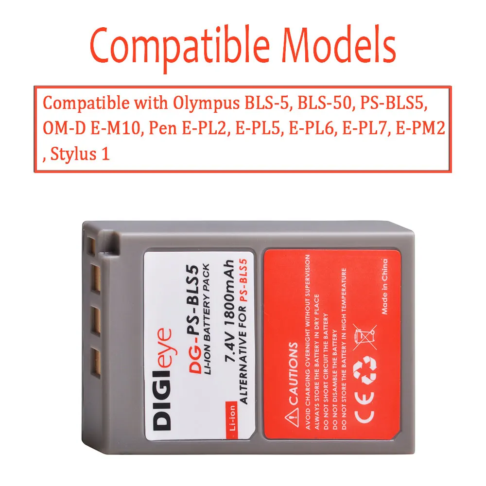 BLS-5 BLS-50 PS-BLS5 Ładowarka USB LUB LCD do aparatu Olympus OM-D E-M10, Pen E-PL2, E-PL5, E-PL6, E-PL7, E-PM2, Stylus 1