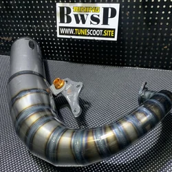 JISO Exhaust Pipe DIO50 RRGS With CNC Aluminium Holder BWSP Perfomance Racing Muffler Tuning Upgrade Dio 50 Scooter Parts