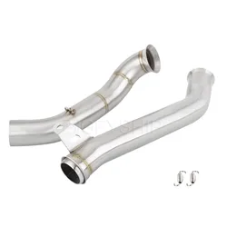 Husqvarna 701 Svartpilen 2019 2020, KTM DUKE 690 2013-19 용 이스케이프 슬립온 오토바이 배기 미드 링크 파이프, 51mm 슬립온