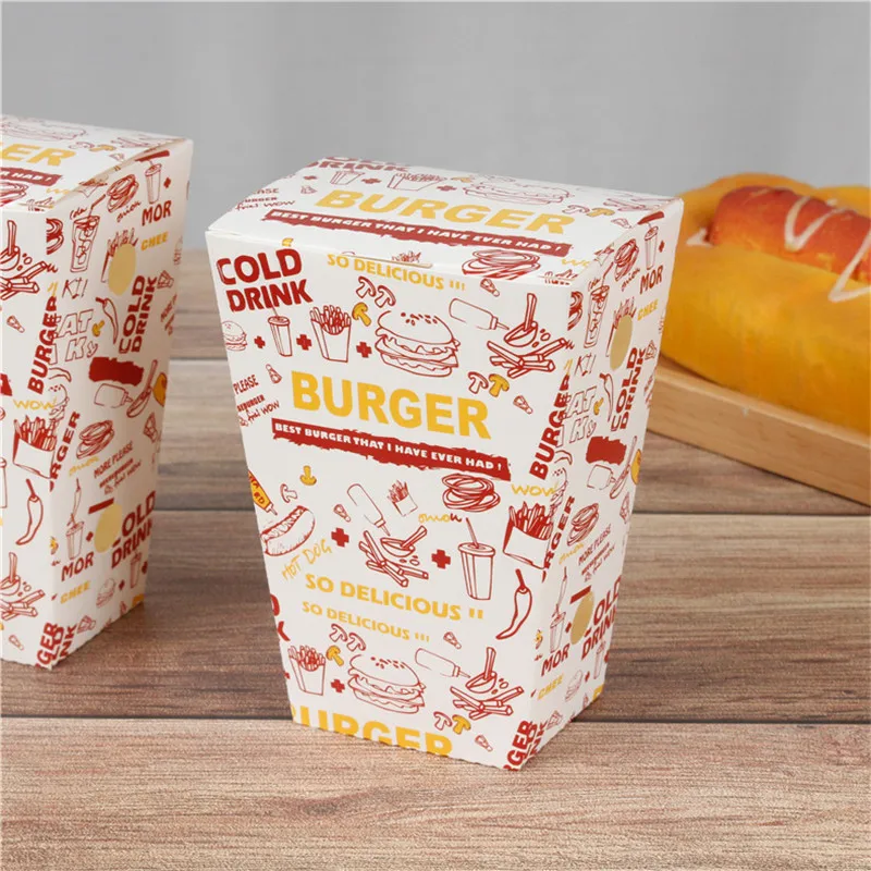 100pcs Fried Chicken Packaging Box Wax Paper Hamburger Paper Wrap Kitchen Disposable Food Packing Bread Bags