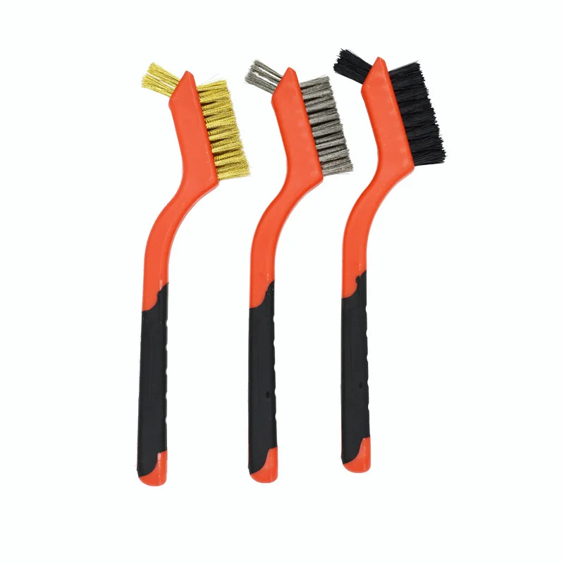 7 Zoll Edelstahlbürste, Messing-Reinigungsbürste, Polier- und Rostentferner, Metall-Drahtbürste, Reinigungswerkzeug, 3-teiliges Familien-Set – Detail 5
