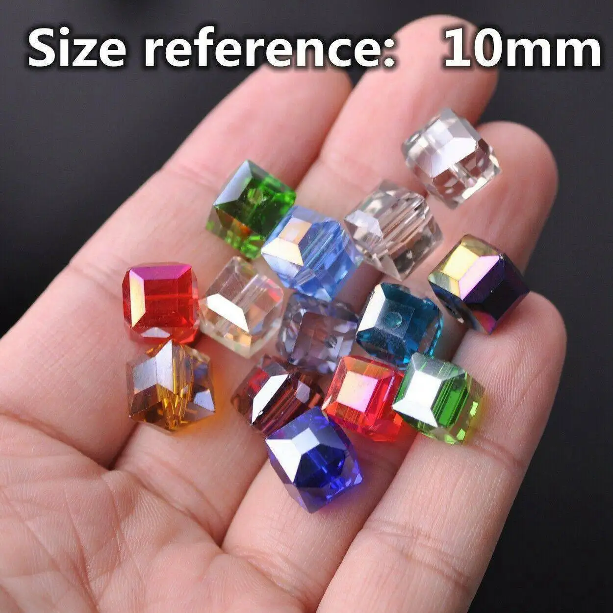 3mm 4mm 6mm 8mm 10mm Cube Square Faceted Czech Crystal Glass Loose Crafts Beads Wholesale Lot for Jewelry Making DIY Craft Part2