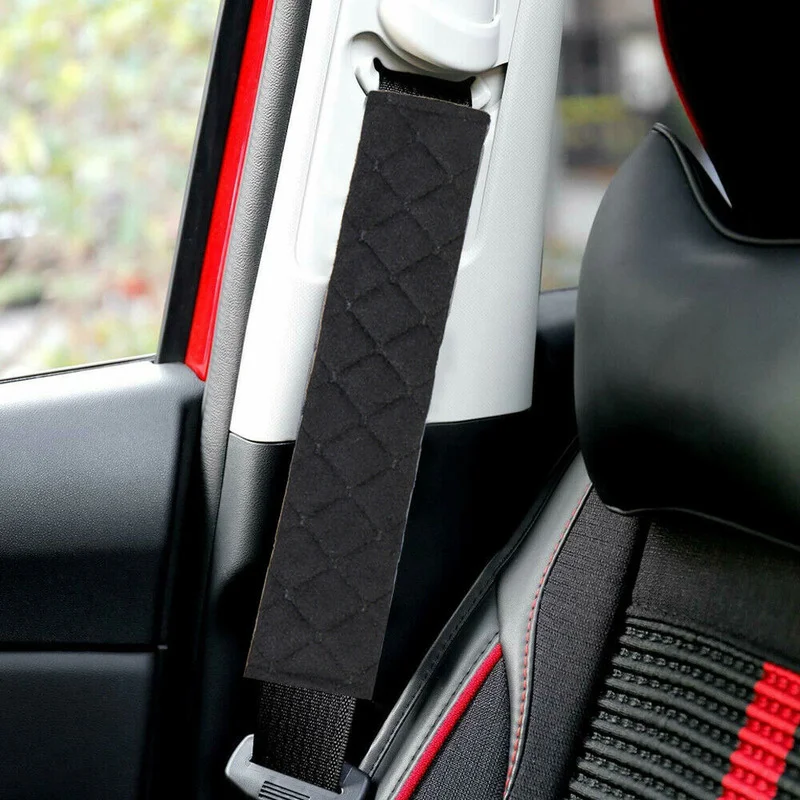 Black Portable Universal extended Car Safety Seat Belt Shoulder Pad Cover Cushion Harness Interior Part Gadget Car Accessories