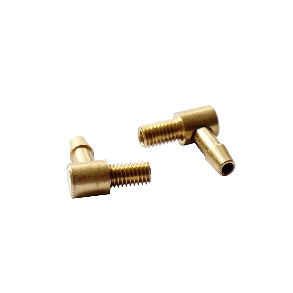 5PCS M5 Kupfer Wasser Düse 90 Grad L Typ 5mm Öl Kraftstoff Einlass Düsen für DIY RC Benzin jet Boote Anschluss Teile