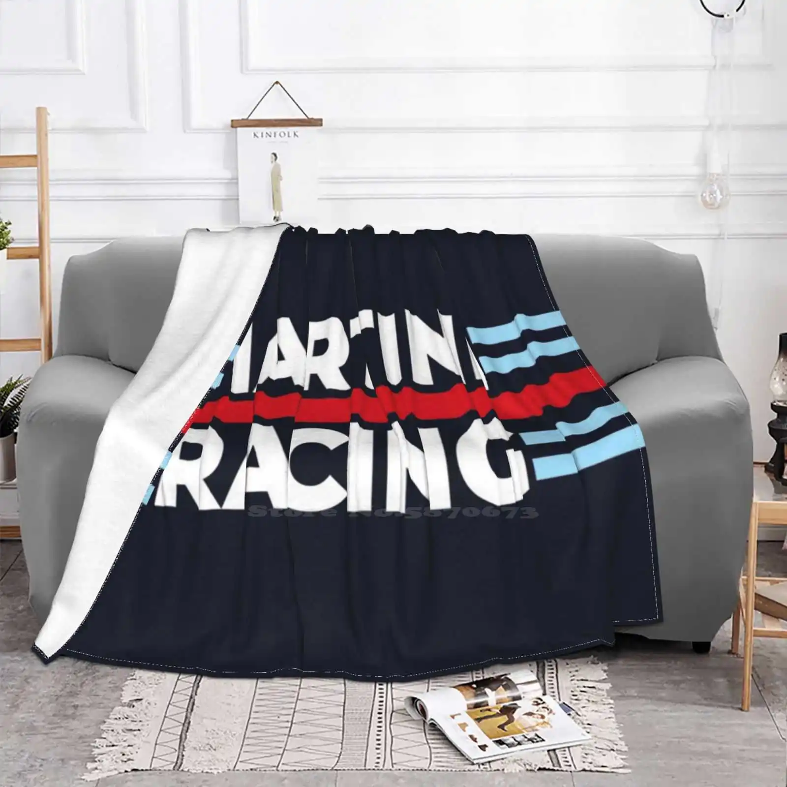 Martini Racing Best Selling Room Household Flannel Blanket Racing Racing Car I Cocktail I Glass I Maze Racing Driver Racing