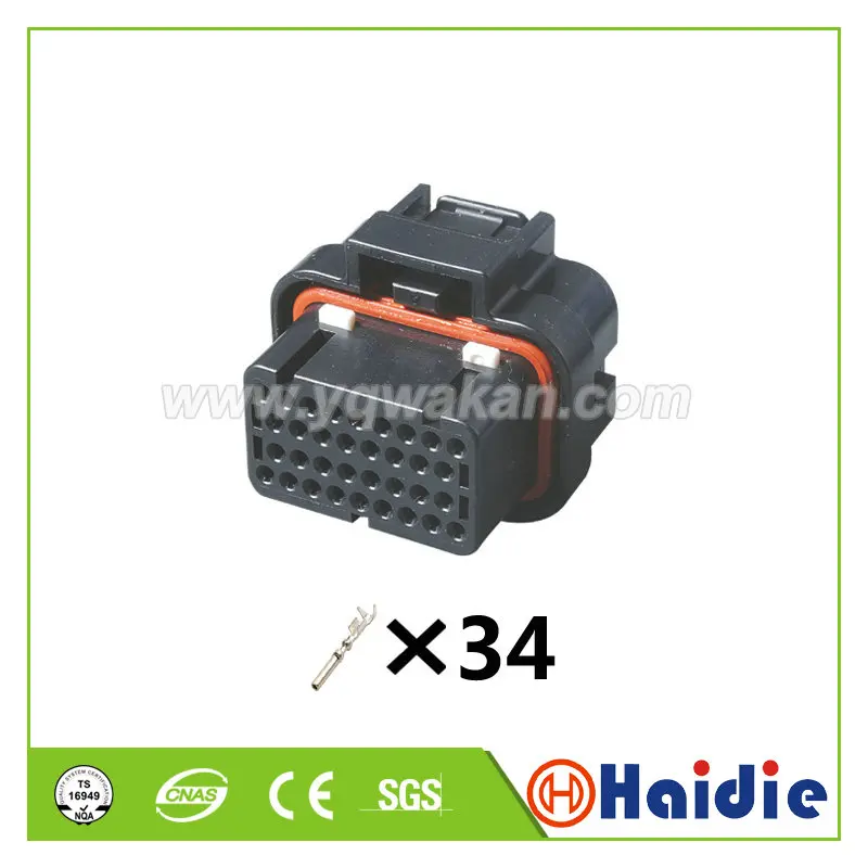 

1set 34pin Auto female of 2-6447232-3 6437288-1 Connective computer ecu connector, 34way oil gas connector