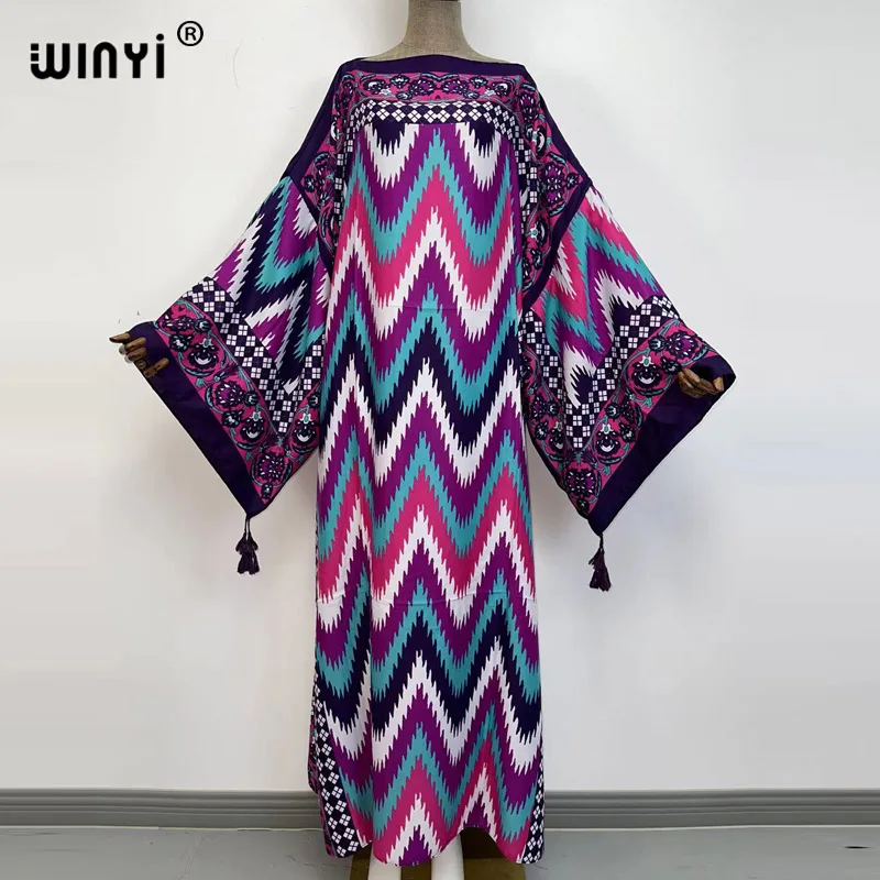 

Cotton feeling robe femme hiver Elegant Long Sleeve мусульманские комплекты Splicing Stripe Print Female dresses Vestdios abaya