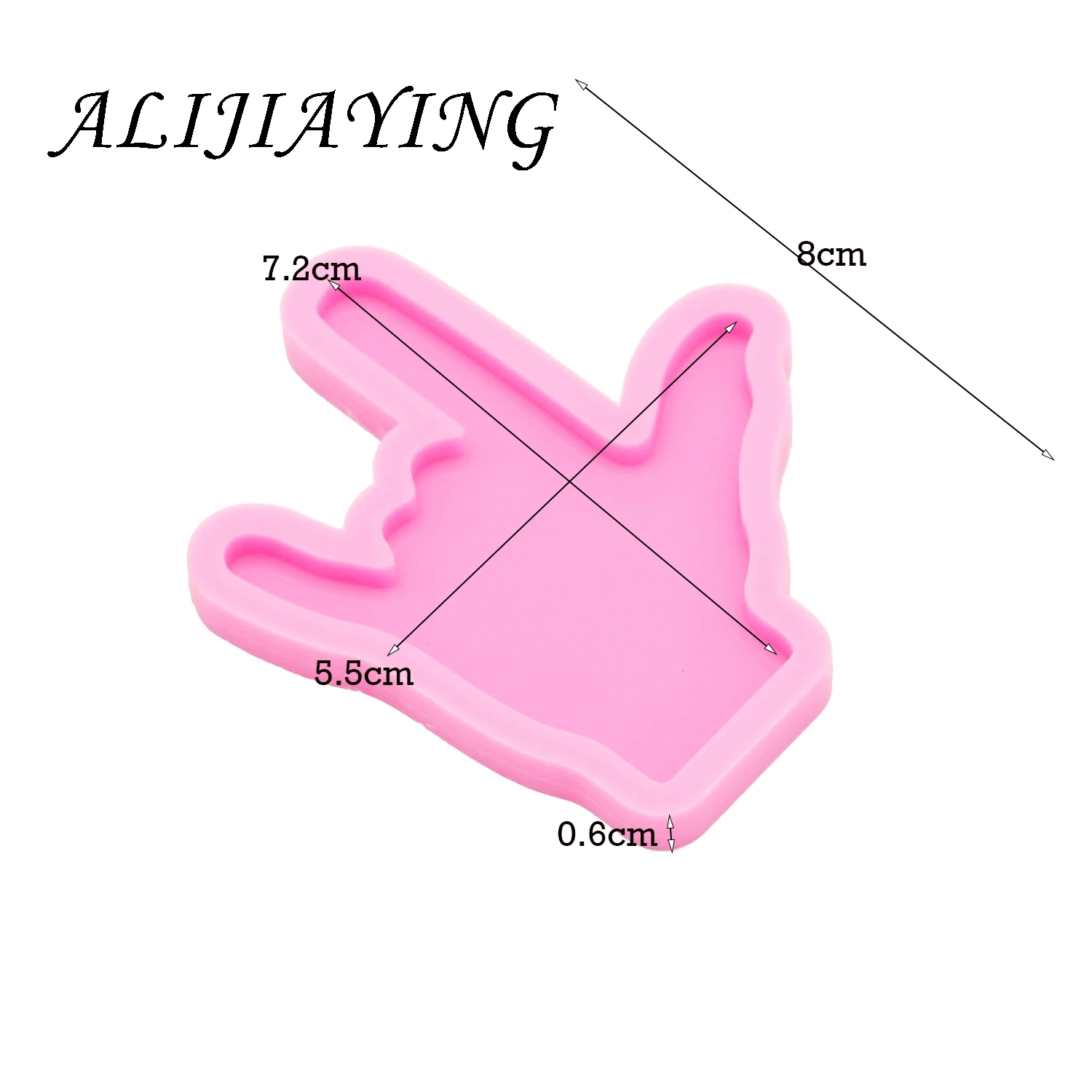 DY0118 Shiny Hand I Love You Sign Language Silicone Mould Resin Craft DIY Epoxy Making Jewelry Keychain Molds