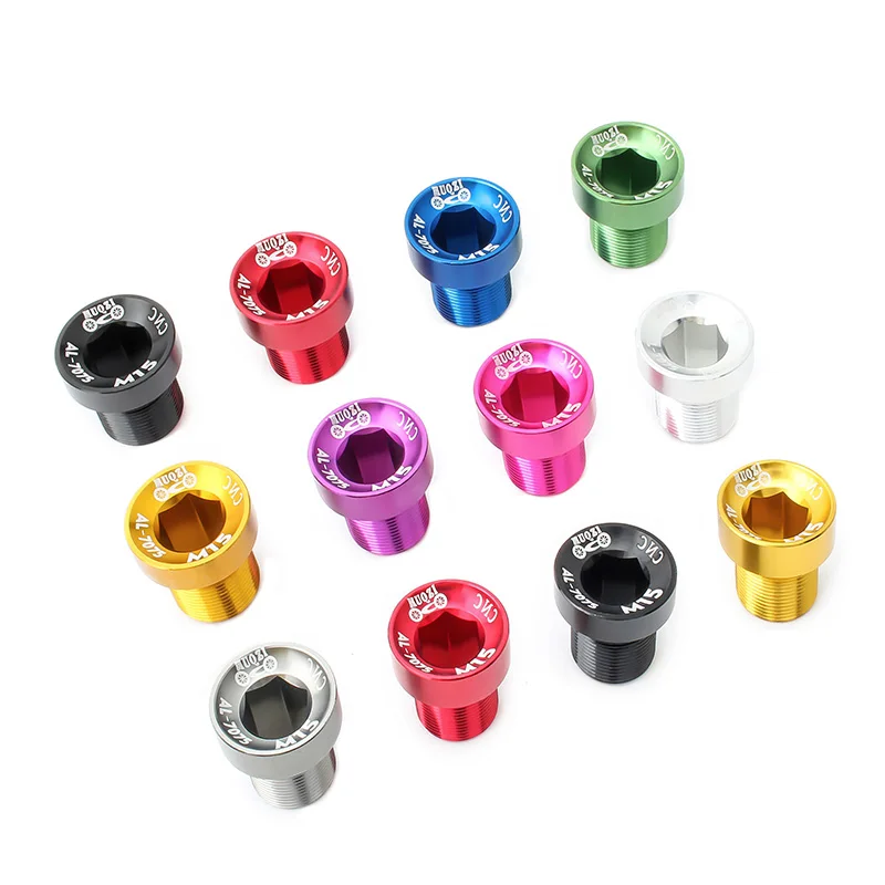 MUQZI M15 Crank Fixing Screws Aluminum Alloy Crankset Arm Bolt CNC Crank Cover MTB Road Bike Parts Accessories