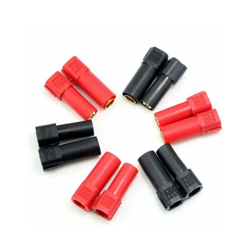 1 Pair Battery Side XT150 Connector Adapter Plug 6mm Male Female Plug 120A Large Current High Rated Amps For RC LiPo Battery