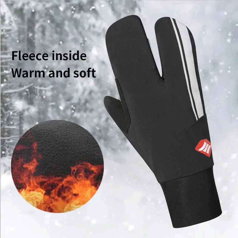 

New Santic Design Warm Cycling Gloves Shockproof Long Finger Non-Slip Bicycle Riding Bike Gloves Autumn/Winter Guantes Ciclismo