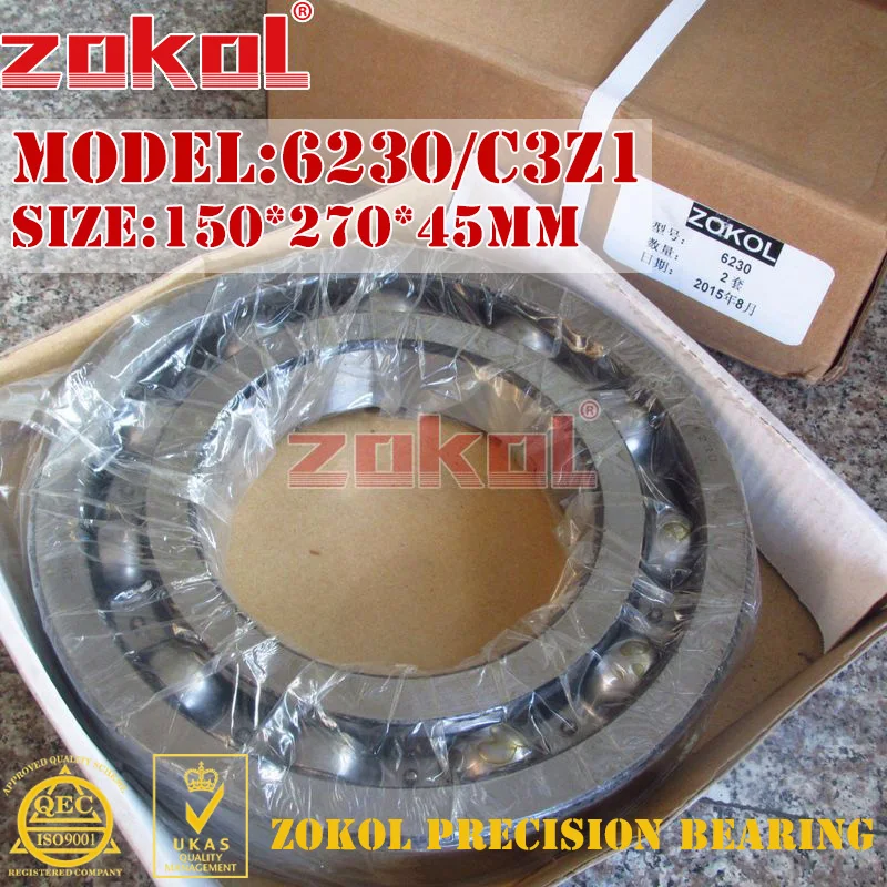 ZOKOL 6230 6232 6234 6236 6238 6240 C3 Z1 Deep Groove Ball Bearing