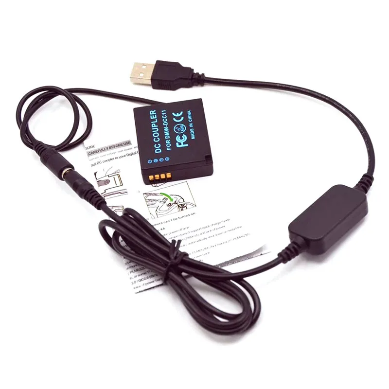 Banco Do poder 5V Adaptador USB + DCC11 DMW-BLG10 BLE9 Manequim Bateria para Lumix DMC-GF6 GF5 GF3 GF3K GX7 GX9 S6 ZS100 LX100 GX80 GX85