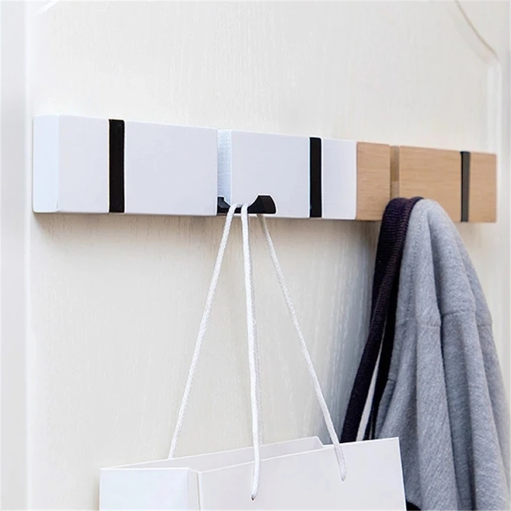 Solid Wood Wall Hooks Towel Coat Wall Hooks Clothes Hat Racks Wall Hangers Clothes Shelf Organizer Key Holder Wall Hook Hanger