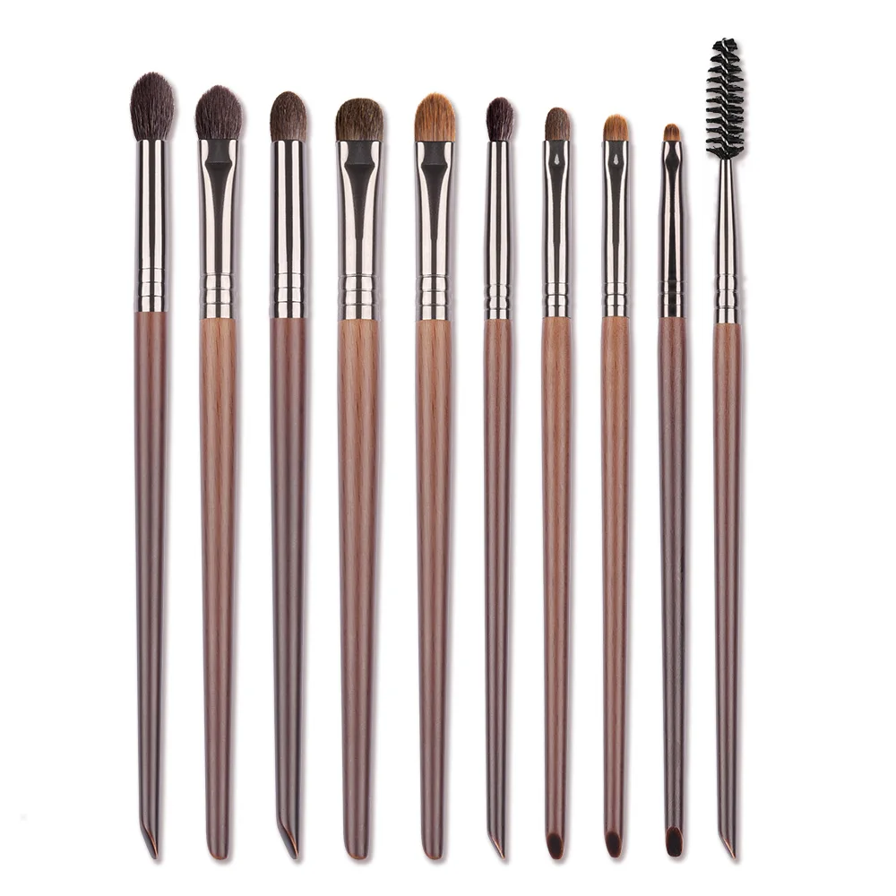 BETHY BEAUTY 10 PCS Brow Brush Blending Makeup Brush Set Cosmetic Spolie Contouring Brushes For Make Up Cream Crease Shading