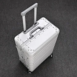 100% Aluminum-magnesium Alloy Material High Quality 20/24/28 Size Travel Luggage Spinner Brand Travel Suitcase