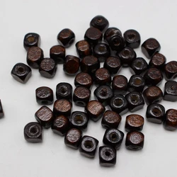 500 Brown 5mm Cube Wood Beads~Wooden wb12-1