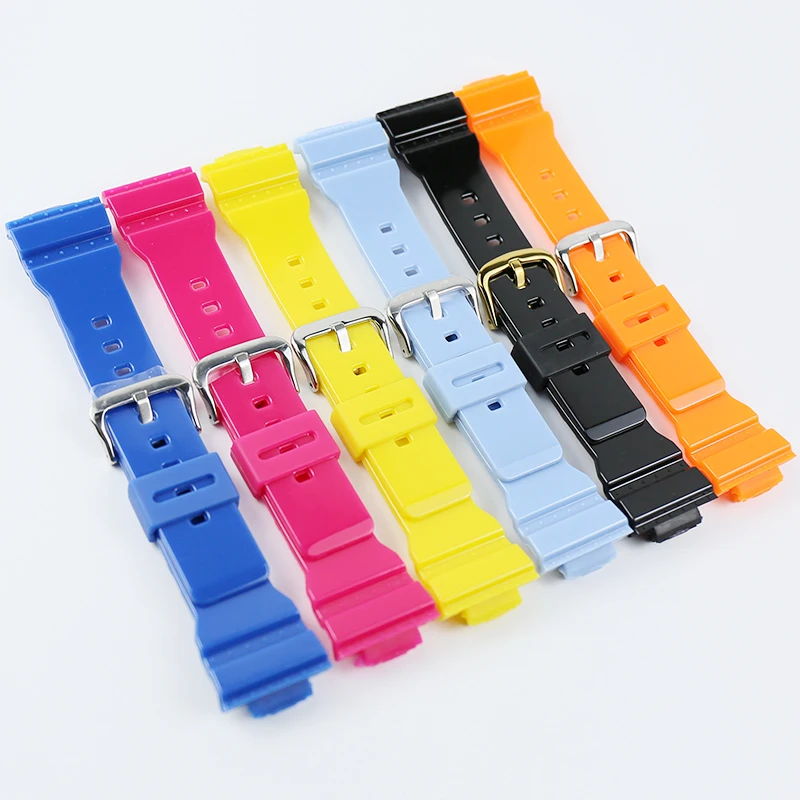 Watch accessories pin buckle 14mm For Casio BABY-G BA-110 111 112 3A 4A2 men\'s and women\'s resin silicone rubber sports strap