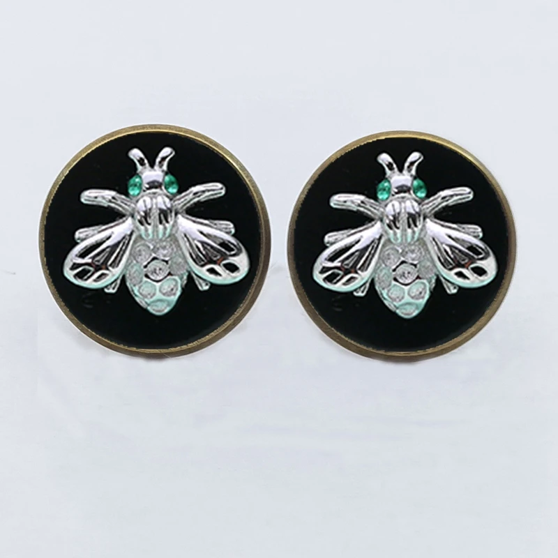 2020 European and American fashion jewelry  glass earrings female bee  earrings for Lady girlJewelry gift