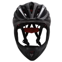 Nuevo LED niños de cara completa MTB bicicleta casco equilibrio bicicleta deportes seguridad niños cascos totalmente cubiertos Scooter de descenso BMX niño 48-52CM