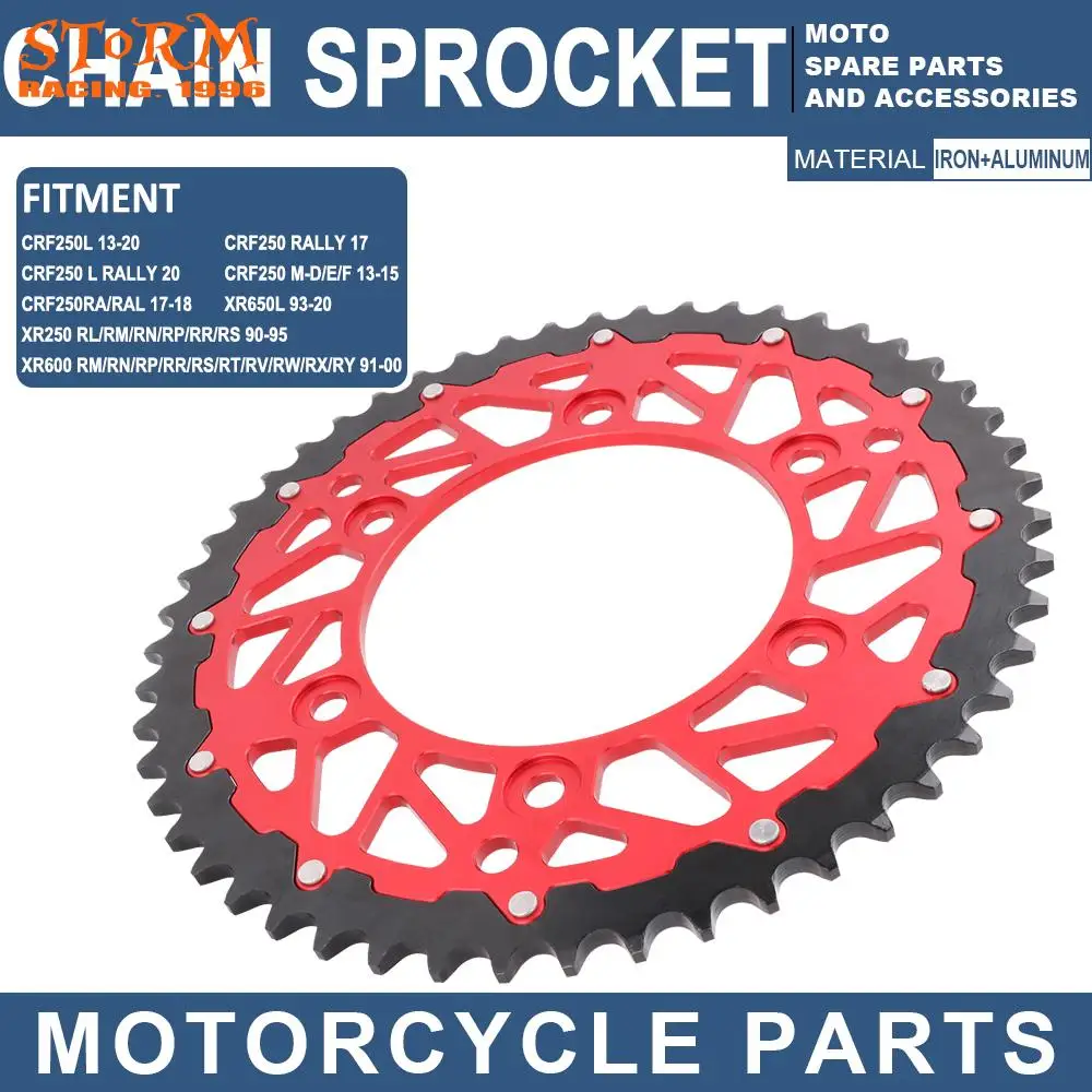 

For HONDA CRF250L CRF 250L CRF250 RALLY CRF250RA XR250 XR600 CRF250 CRF XR650L 1993-2020 Motorcycle 45T 51T Rear Chain Sprocket