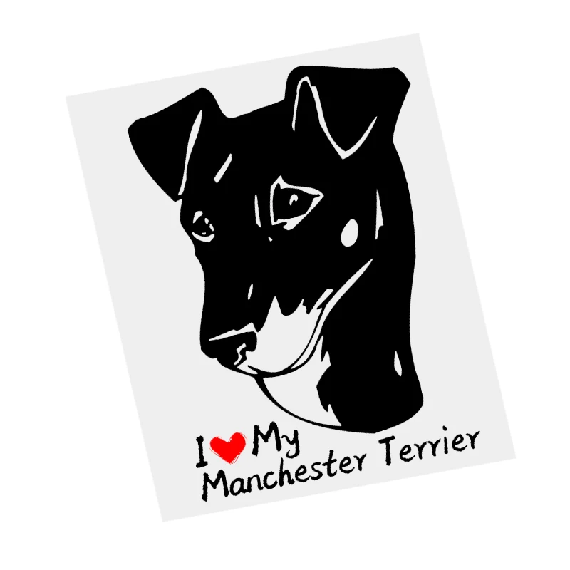 S61254 # Manchester Terrier Dog Black Transparent Car Sticker Vinyl Decal Waterproof Decors for Motorcycle Bumper Laptop