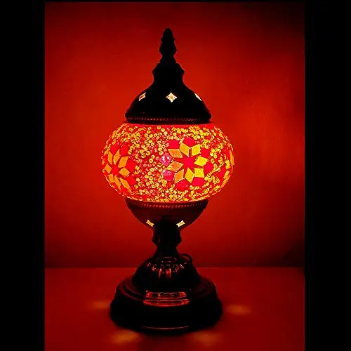 Christmas Gifts Turkish Mosaic Glass Table Lamps | Great Home Decor for Living Room, Bed Room, game Room, Media Room | Also Great