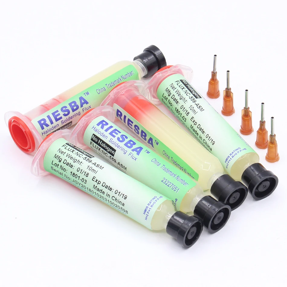 2Pcs/lot RIESBA NC-559-ASM solder paste flux oil cylinder welding No-Clean