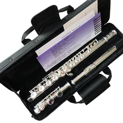 Top Japan flute YF-471 16 Holes Silver Plated Transverse Flauta obturator C Key with E key music instrument Dizi