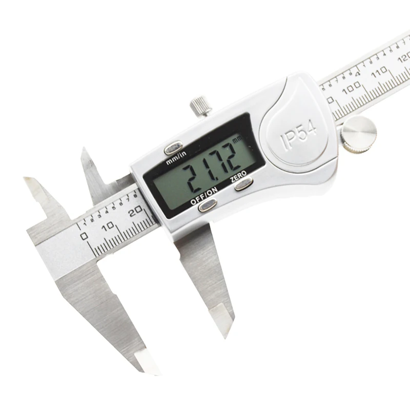 Calibrador digital electrónico IP54, calibrador de metal de acero inoxidable, resistente al agua IP54, herramientas de medición