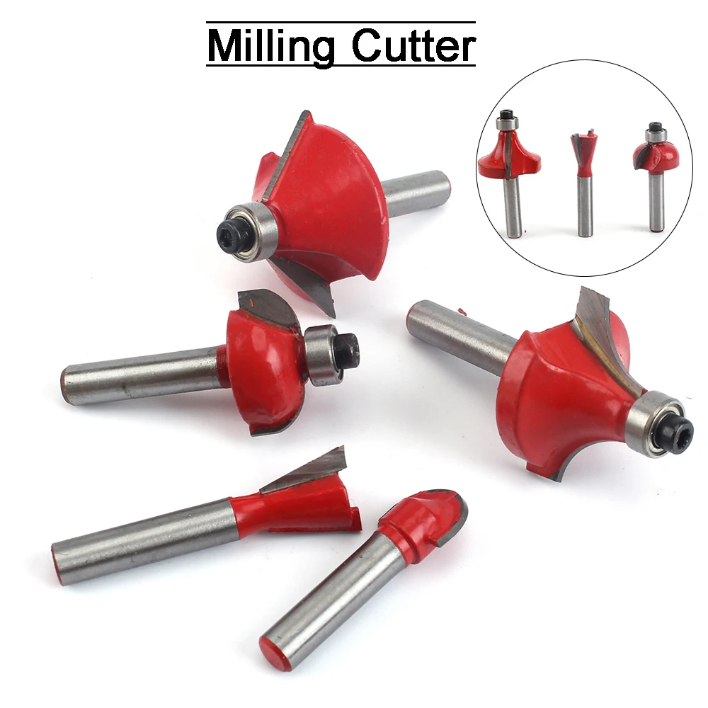 12 pçs 12.7/6.35mm shank fresa conjunto de carboneto roteador bit aparar carpintaria bits para afiação de madeira ferramentas manuais kit