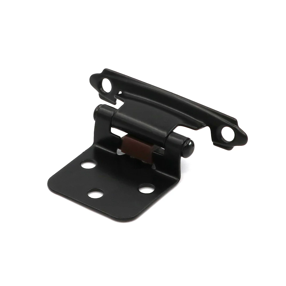 50 Pairs (100 Units) Black Cabinet Hinge Self Closing Kitchen Cabinet Hinges - 1/2 Inch Overlay Cupboard Hinges