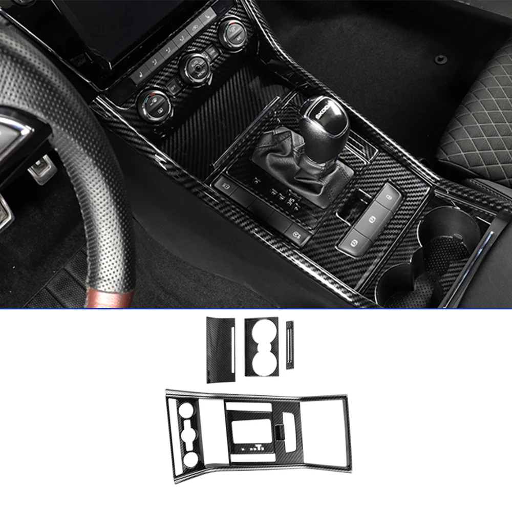 FOR Skoda superb 2019 Captiva LHD Interior Gear Shift Panel Frame Cover Sticker Trim Decorative Auto Parts Car Styli