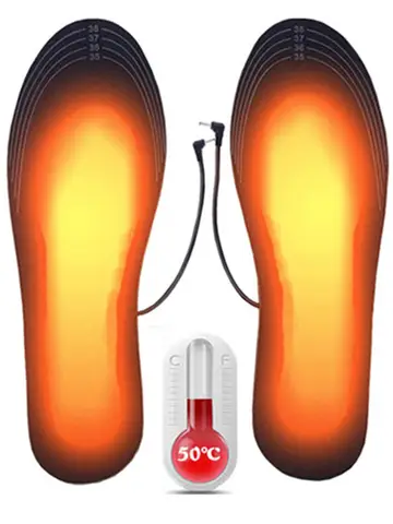 온수 Insoles 신발 겨울 야외 스포츠 난방 깔창 겨울 따뜻한 전기 발 온난화 패드 피트 따뜻한 양말 패드 매트